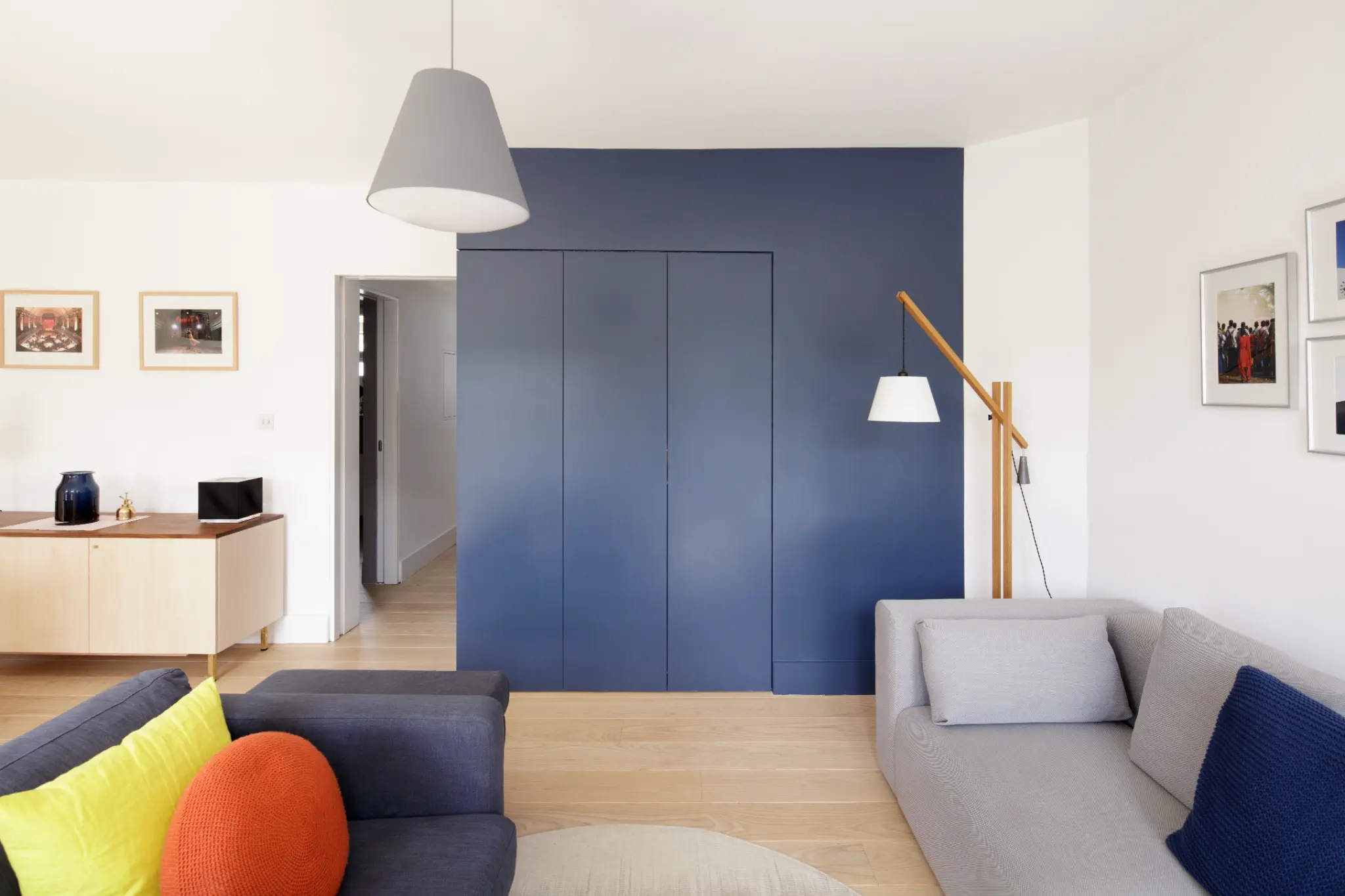 Finished living room at handover